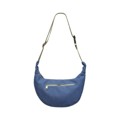 Bolsa Media Luna Mezclilla Azul Rey 106 9000