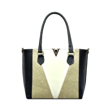 Bolsa 2 Serpiente Negro Oro Latte mod. 61 9001