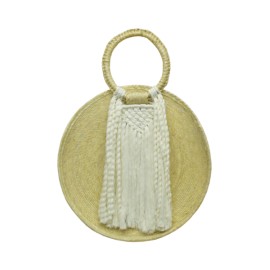 Bolso Redondo Macrame Triangulo 030 4054