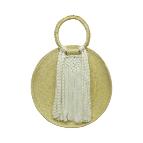 Bolso Redondo Macrame Triangulo 030 4054