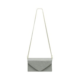 Bolso Clutch Croco Plata Mod. 74 0083